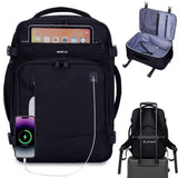 17" Travel Backpack for Men Carry on Backpacks Fit 15.6" Laptop, Small Flight Approved Bag with 16 Pockets, Water Resistant Casual Daypack School College Business 25L