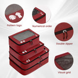 7 Set Packing Cubes with Number Icon