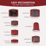 7 Set Packing Cubes with Number Icon