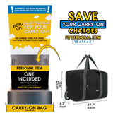 Narwey 3112 Foldable Duffel Bag Tote with Shoulder Strap (For Spirit Airlines)