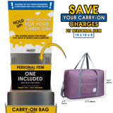 Narwey 3112 Foldable Duffel Bag Tote with Shoulder Strap (For Spirit Airlines)