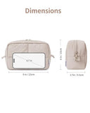 Narwey Puffy Makeup Bag for Travel Women Girl, Quilted Makeup Bag Cosmetic Bag, Cute Puffer Make up Organizer Bags, Travel Toiletry Bag Toiletries