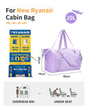 Narwey for Ryanair Cabin Bag 40x30x20 Underseat Foldable Travel Duffel Ryan Air Hospital Bag Carry on Hand Luggage Holdall Tote Weekend Overnight Bag for Women and Men 20L