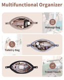 Narwey Quilted Puffy Padded Toiletry Makeup Bag