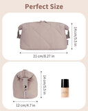 Narwey Quilted Puffy Padded Toiletry Makeup Bag