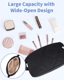 Narwey Quilted Puffy Padded Toiletry Makeup Bag