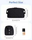 Narwey Quilted Puffy Padded Toiletry Makeup Bag