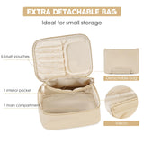Narwey Vegan Leather Makeup Cosmetic Case Set (2 PCS)