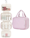 Narwey Hanging Floral Toiletry Bag for Women Travel Makeup Bag Organizer Toiletries Bag
