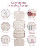Narwey Hanging Floral Toiletry Bag for Women Travel Makeup Bag Organizer Toiletries Bag