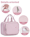 Narwey Hanging Floral Toiletry Bag for Women Travel Makeup Bag Organizer Toiletries Bag