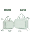 Narwey Striped Travel Toiletry Bag for Women Large Hanging Makeup Bag Organizer Toiletries Bag