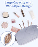 Narwey Quilted Puffy Padded Toiletry Makeup Bag