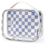 Narwey TSA Approved Clear Toiletry Bag for Travel, Waterproof PVC Clear Makeup Bags, Portable Compact Cosmetic Bag Make Up Organizer, Airport Airline Quart Size Compliant Bag