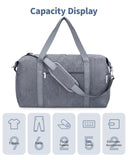 NW0330901 - Narwey Carry on luaggage 22x14x9 Airlines Approved Foldable Carry on Bag Travel Duffel Packable Duffle with Wet Pocket Overnight for Women and Men 40L