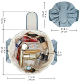 Barrel Drawstring Toiletry Makeup Bag