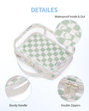 Narwey TSA Approved Clear Toiletry Bag for Travel, Waterproof PVC Clear Makeup Bags, Portable Compact Cosmetic Bag Make Up Organizer, Airport Airline Quart Size Compliant Bag