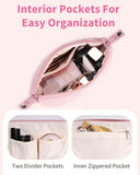 Narwey Quilted Puffy Padded Toiletry Makeup Bag