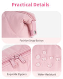 Narwey Quilted Puffy Padded Toiletry Makeup Bag