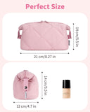 Narwey Quilted Puffy Padded Toiletry Makeup Bag