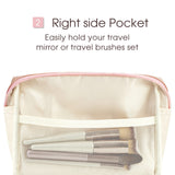 Narwey 5248 Travel Cosmetic Organizer Vegan Leather Makeup Bag For Women