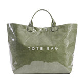 PVC Tote Bag for Women Clear Plastic Handbag Large Work