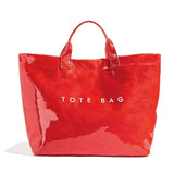PVC Tote Bag for Women Clear Plastic Handbag Large Work