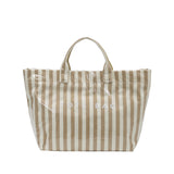 Striped Large-capacity PVC Tote Bag for Women Shoulder Bag