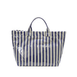 Striped Large-capacity PVC Tote Bag for Women Shoulder Bag