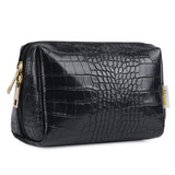 NARWEY Crocodile Grain PU Leather Makeup Bag For Women