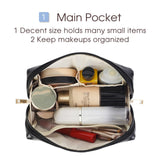 NARWEY Crocodile Grain PU Leather Makeup Bag For Women