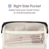NARWEY Crocodile Grain PU Leather Makeup Bag For Women