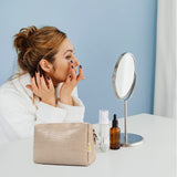 NARWEY Crocodile Grain PU Leather Makeup Bag For Women