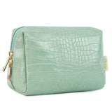 NARWEY Crocodile Grain PU Leather Makeup Bag For Women
