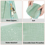 NARWEY Crocodile Grain PU Leather Makeup Bag For Women