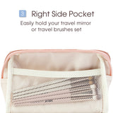 NARWEY Crocodile Grain PU Leather Makeup Bag For Women