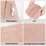 NARWEY Crocodile Grain PU Leather Makeup Bag For Women