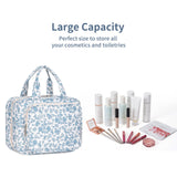 Narwey Hanging Floral Toiletry Bag for Women Travel Makeup Bag Organizer Toiletries Bag