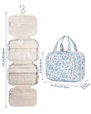 Narwey Hanging Floral Toiletry Bag for Women Travel Makeup Bag Organizer Toiletries Bag
