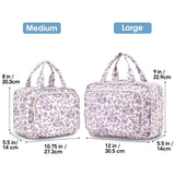 Narwey Hanging Floral Toiletry Bag for Women Travel Makeup Bag Organizer Toiletries Bag