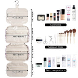Narwey Hanging Floral Toiletry Bag for Women Travel Makeup Bag Organizer Toiletries Bag