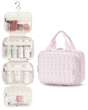 Narwey Hanging Floral Toiletry Bag for Women Travel Makeup Bag Organizer Toiletries Bag