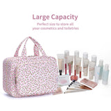 Narwey Hanging Floral Toiletry Bag for Women Travel Makeup Bag Organizer Toiletries Bag