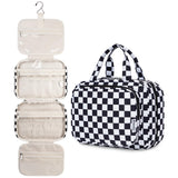 Hanging Toiletry Makeup Bag for Travel Checkered