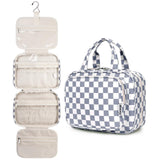 Hanging Toiletry Makeup Bag for Travel Checkered
